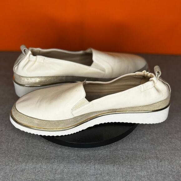 Ron White Shoes - Ron‎ White Nelleca Slip On Sneaker White Ice Leather Metallic Size EU 37.5 US 7